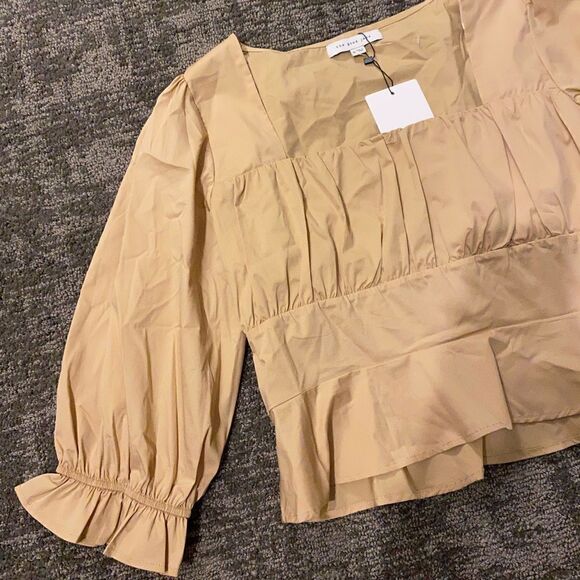 THE GOOD JANE Square Neck Ruched 3/4 Sleeve Top - Picture 4 of 9